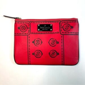 Rare Kate Spade Postmark Zipper Clutch Flat Pouch